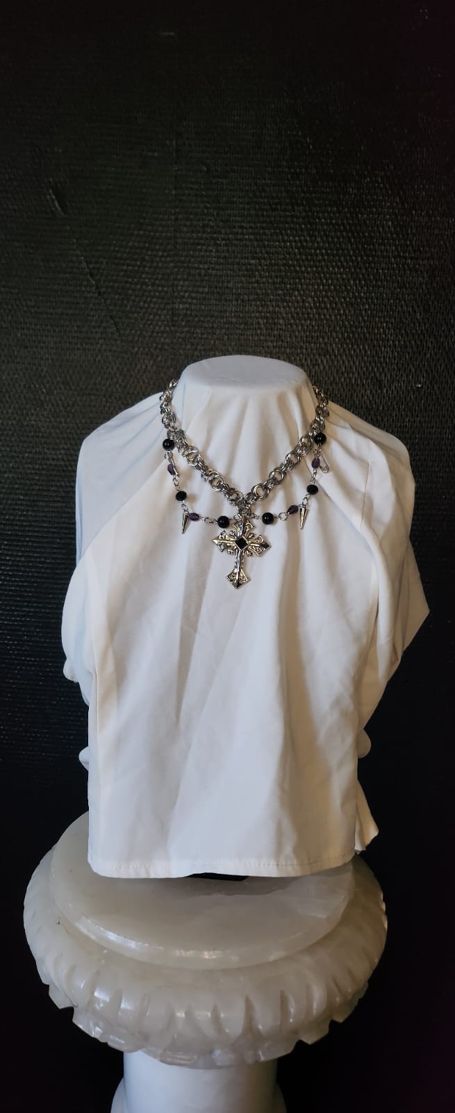 Collier Mary on a Cross violet 5